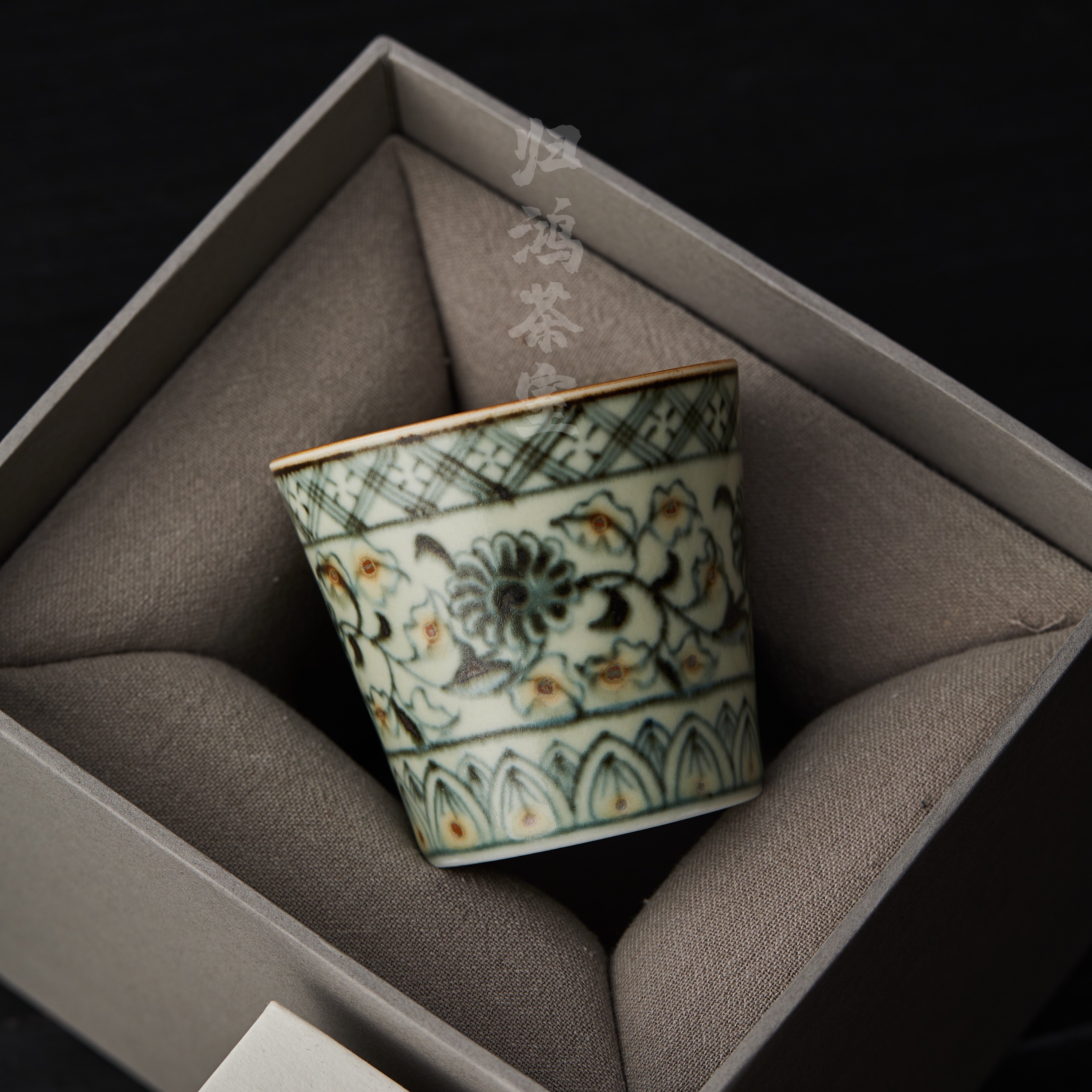 归鸿景德镇青花手绘陶瓷茶杯釉下彩水杯主人杯单杯个人专用品茗杯