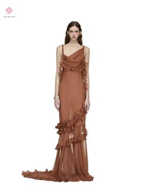 DAS LA VIE越南小众品牌Seraph Praxis系列荷叶边长连衣裙定制