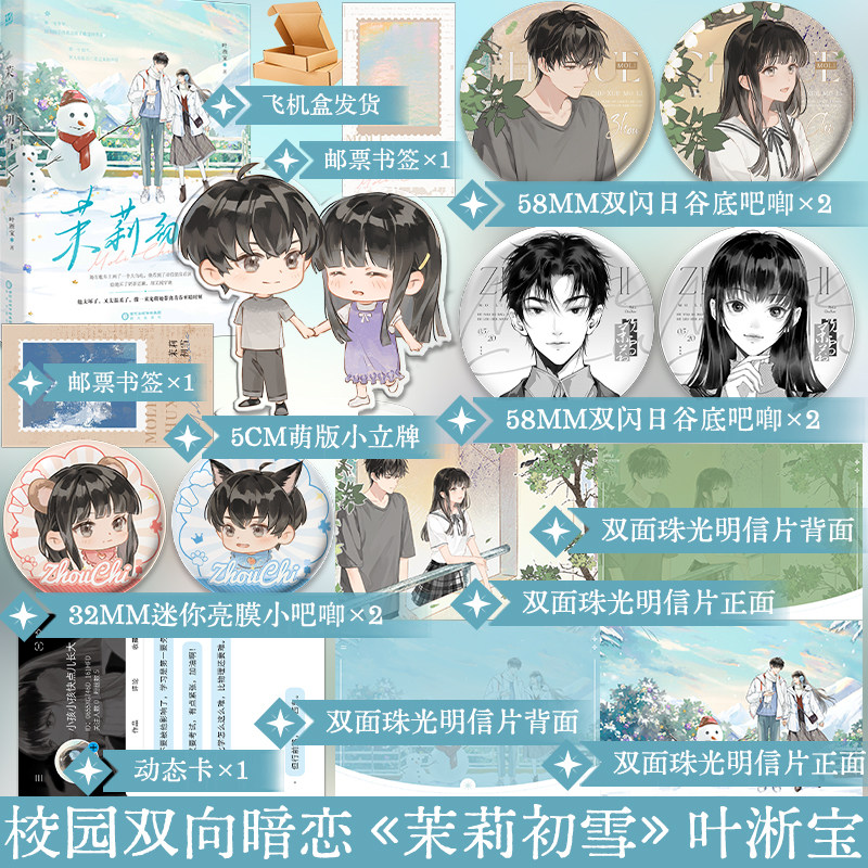 正版 茉莉初雪 叶淅宝著 现代青春校园双向暗恋文小说一本完结 新增全新番外 痞帅情深周嘉渡 × 坚韧温软迟茉