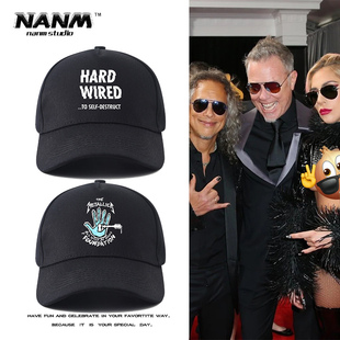 metallica重金属乐周边棒球帽男女粉丝潮牌防晒帽显脸小应援帽子