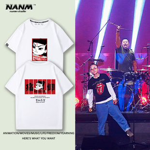 痛仰乐队T恤男国潮哪吒印花半袖 情侣学生中国风青少年ins短袖 夏装