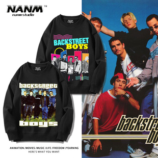 后街男孩Backstreet Boys乐队圆领卫衣男欧美摇滚hiphop周边衣服