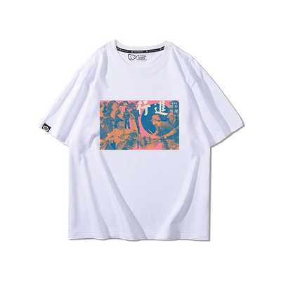 摇滚音乐节穿搭宽松半截袖