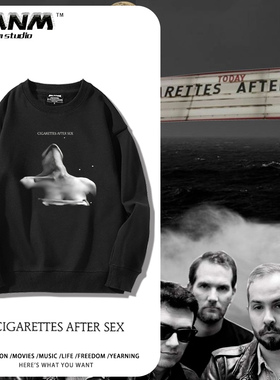 cigarettes after sex事后烟乐队圆领卫衣男女小众独立摇滚上衣服