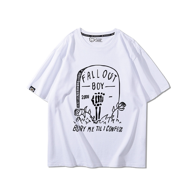 欧美简约FOB组合高街潮流T恤衫