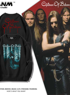CHILDREN OF BODOM 博多之子乐队圆领卫衣男女生宽松金属摇滚外套