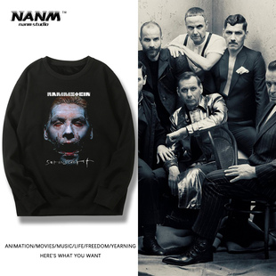 Rammstein德国战车金属乐队百搭火焰男生VTG高街宽松百搭潮流卫衣