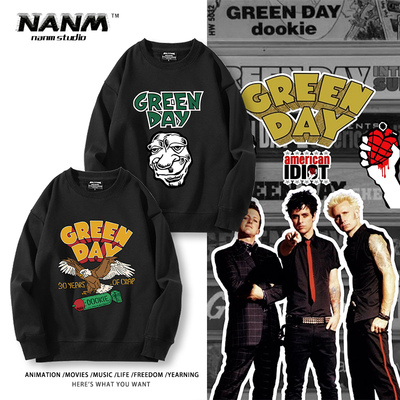 greenday绿日乐队周边圆领卫衣男