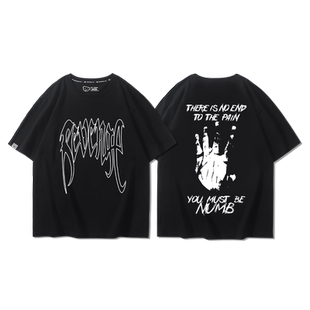 XXXTENTACION说唱歌手短袖T恤男夏季美式街头休闲简约纯棉半袖潮