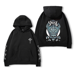 Ghost乐队周边连帽卫衣男女秋冬潮流瑞典硬摇滚加绒百搭休闲上衣