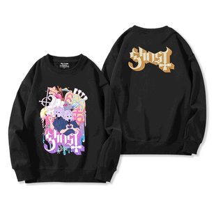 瑞典GHOST乐队周边圆领卫衣男秋冬季金属摇滚街头潮流加绒上衣服