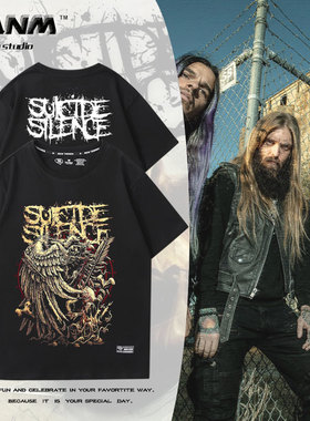 Suicide Silence乐队周边短袖T恤男女夏季金属摇滚纯棉印花半截袖