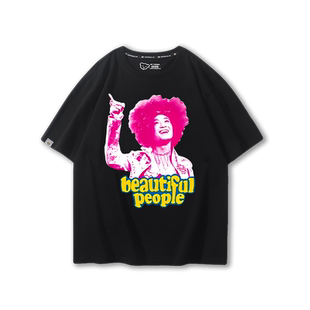 郑中基粉丝应援短袖T恤男女夏季纯棉复古休闲宽松百搭半截袖潮ins