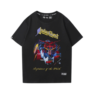 Judas Priest犹大圣徒乐队T恤短袖男生宽松英伦金属摇滚周边半袖