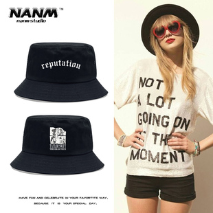 Taylor 遮阳帽子潮 Swift泰勒斯威夫特霉霉周边渔夫帽男女情侣时尚