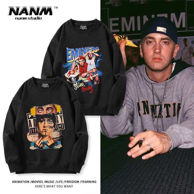 说唱街头印花宽松潮流衣服