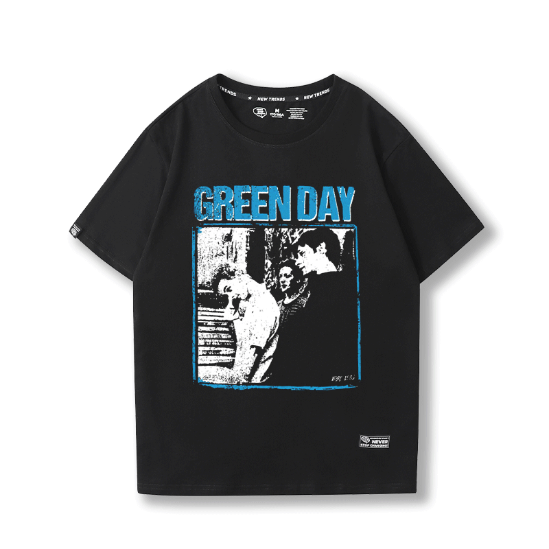 Green Day 绿日乐队短袖t恤男2023春夏新款美式潮流百搭宽松短袖