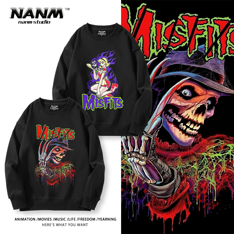 misfits水土不服合唱团周边圆领