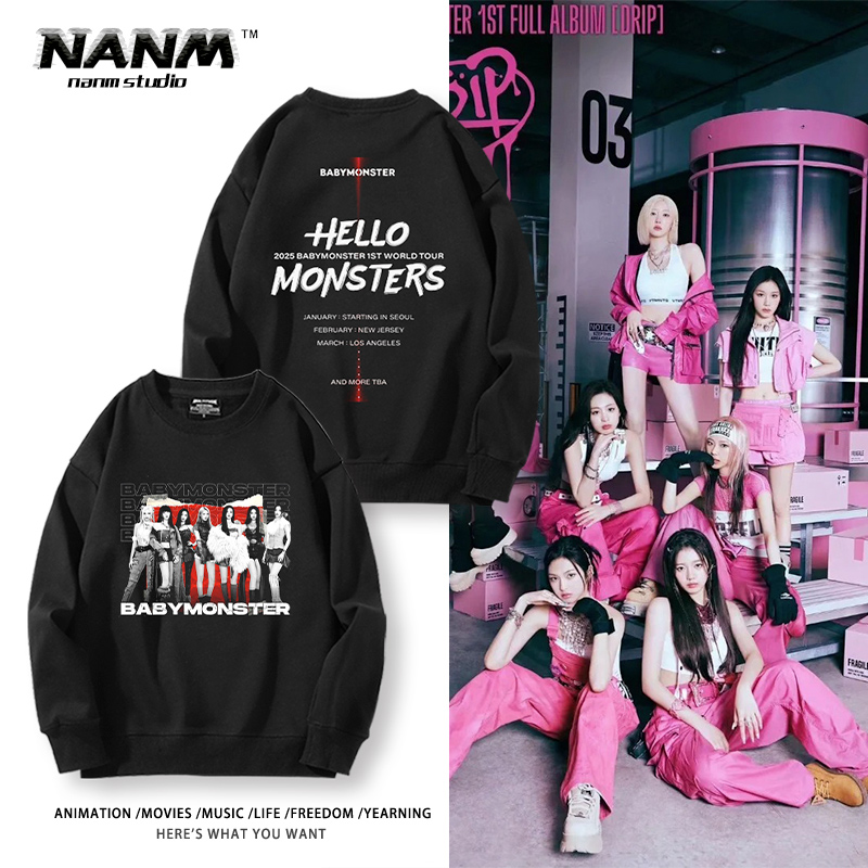 BABYMONSTER巡回演唱会周边圆领