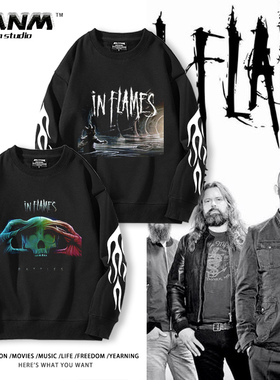 In Flames哥德堡之声重金属乐队圆领卫衣男女秋冬vintag休闲衣服