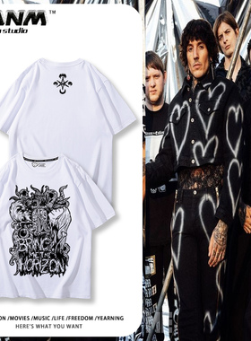 英国BRING ME THE HORIZON死核乐队短袖男夏季金属核摇滚纯绵t恤