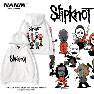 Slipknot活结乐队连帽卫衣男重金属摇滚周边oversize美式街头上衣
