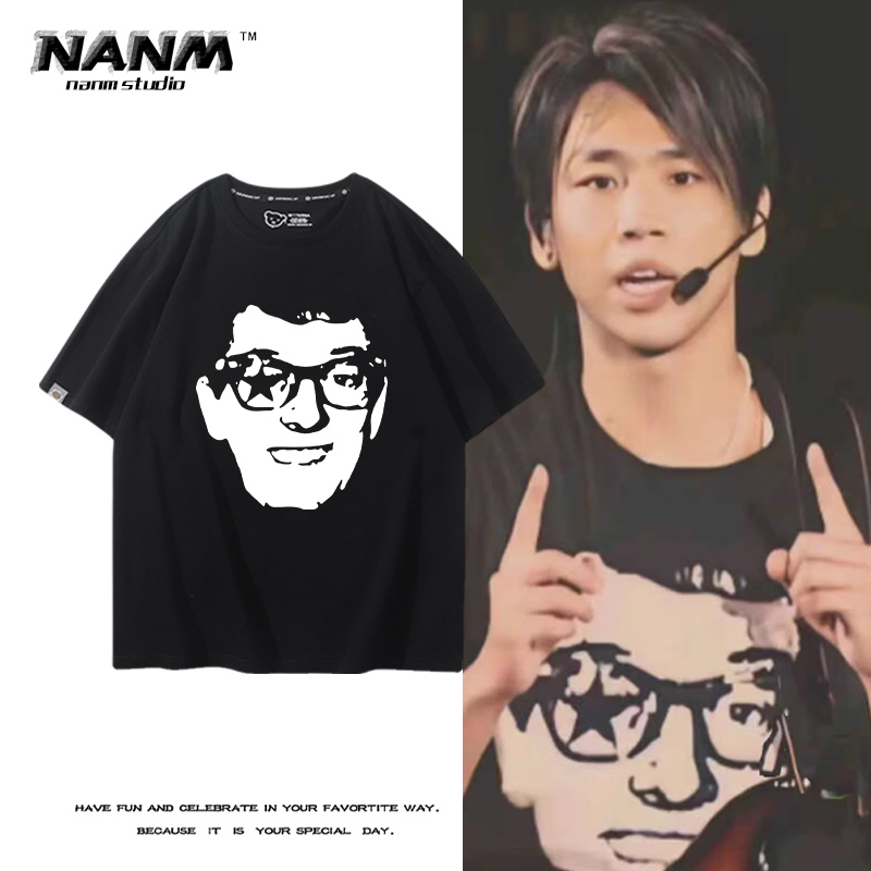 巴迪霍利人像摇滚纯棉半截袖