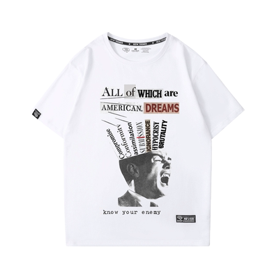 Rage Against the Machine暴力反抗机器乐队短袖T恤男生纯棉半袖