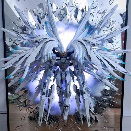 破镜高达高达模型白雪姬拼装天使手办自由光幻影模型男孩积木玩具