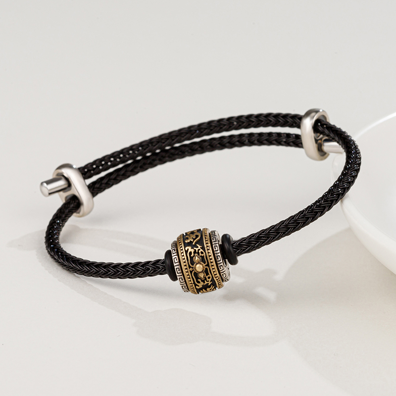 纯银路路通手链钢丝配绳可调节