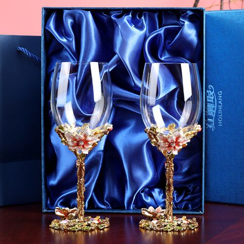 XINCHEN Enamel Color Lead Free Crystal Red Wine Glass Decant