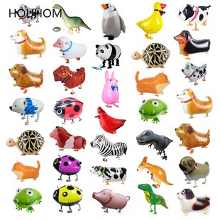 Walking Animal Helium Balloon Cute Cat/Dog/Dinosaur Foil Bal