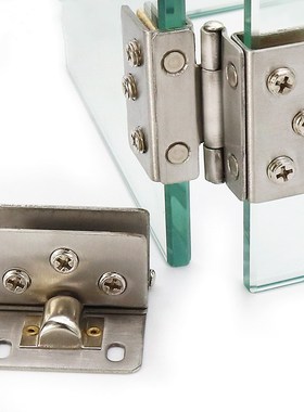 Stainless steel glass door hinge bisagra Punch-free 90 Degre