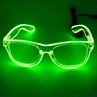 LED Glasses 10 Colors Optional Light Up El Wire Neon Rave G
