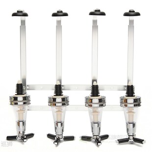 4 Bottle Bar Beverage Liquor Dispenser Alcohol Drink Shot Ca