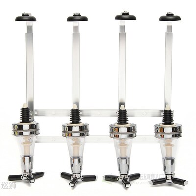 4 Bottle Bar Beverage Liquor Dispenser Alcohol Drink Shot Ca
