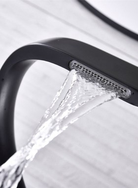 Black Faucet Bathroom Sink Faucets Hot Cold Water Mixer Cran