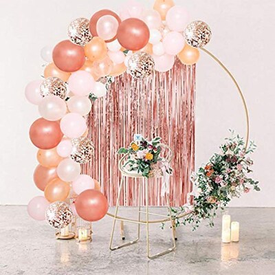 Party Christening Decor Balloon Garland Kit Rose Gold Arch