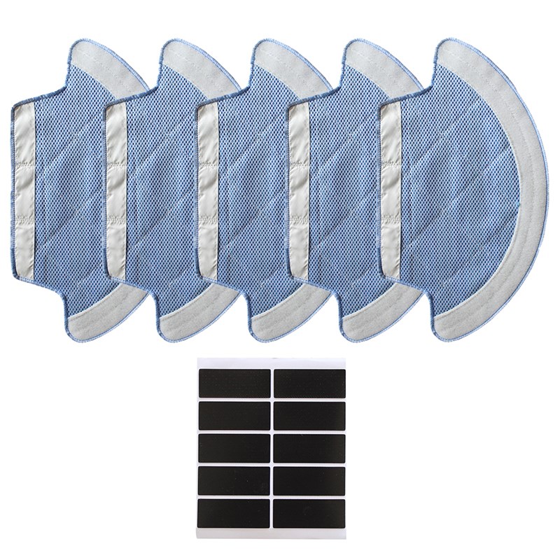 5PCS Mop Cloth 10PCS Paster for ilife v55 pro Robot Vacuum C