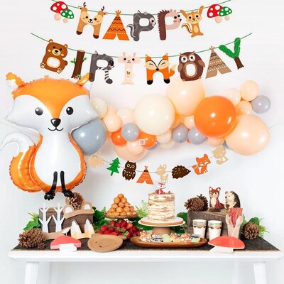 Woodland Animals Party Jungle Safari Birthday Party Decor