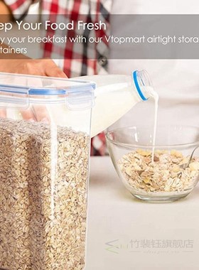 Cereal Storage Container Set, Plastic Airtight Food Storage