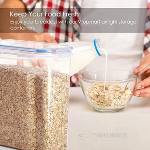 Cereal Storage Container Set, Plastic Airtight Food Storage