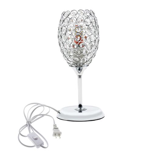 Romantic Luxury Bedside LED Table Lamps Crystal Wine Glass D