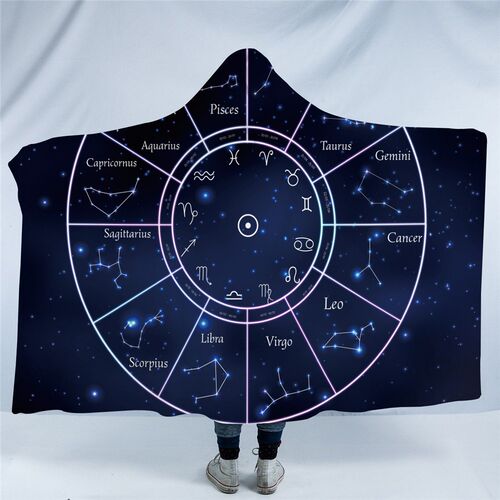 BeddingOutlet Twelve Constellations Hooded Blanket Galaxy S