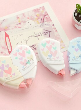Ellen Brook 2 Pcs Cute Love Heart Correction Tape Aterial E
