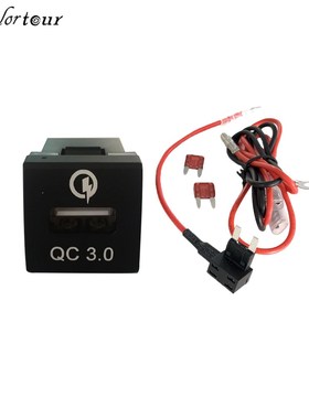 Car QC 3 Charger Dashboard Phone Quick Charging Adapter Soc