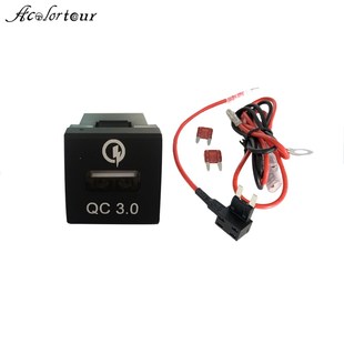 Car QC 3 Charger Dashboard Phone Quick Charging Adapter Soc