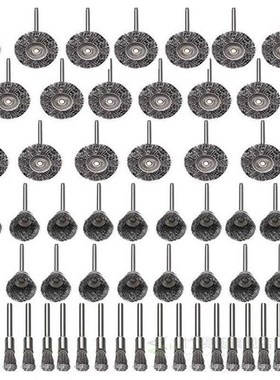 Steel Rotary Brush for 60Pcs 3mm Shank Wire Wheel Brush Mini