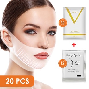V Chin Lifting Mask + Hydrogel Eye Patch Mask Moisture Tight