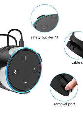 LINGYOU Outlet Wall Mount Holder For Echo Dot 2nd Gen With